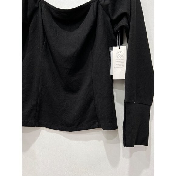 NWT TREASURE & BOND Size L Square Neck Top In Black MSRP $49 - Picture 10 of 11